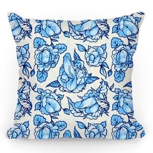 Look Human - Floral P*nis Pillow - Blue